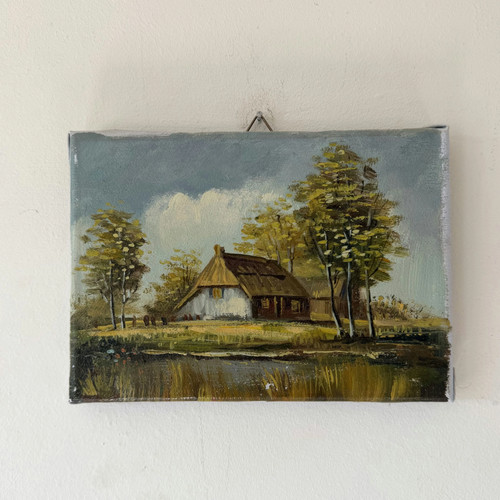 Raffinato paesaggio dipinto - paesaggio,