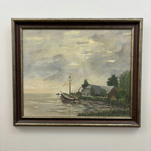 Dipinto olio paesaggio marino