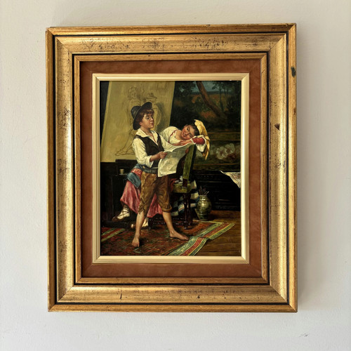 Dipinto olio figurativo