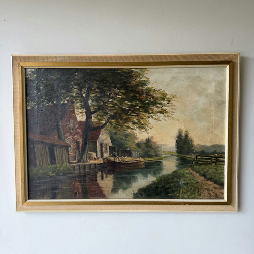 Quadro olio paesaggio