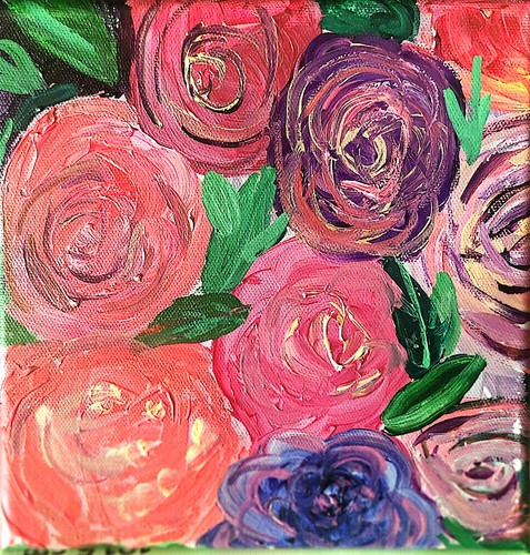 Rose molti colori con - rose, di