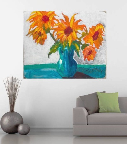 Grande quadro girasoli upcycle - quadro,