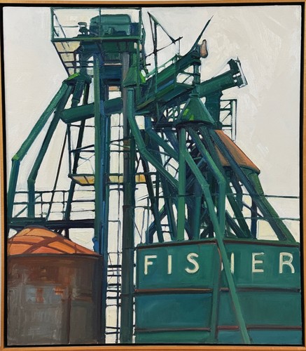 Paesaggio industriale vintage