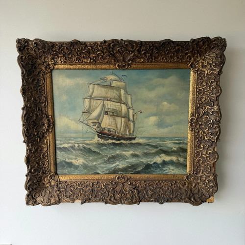 Dipinto olio paesaggio marino