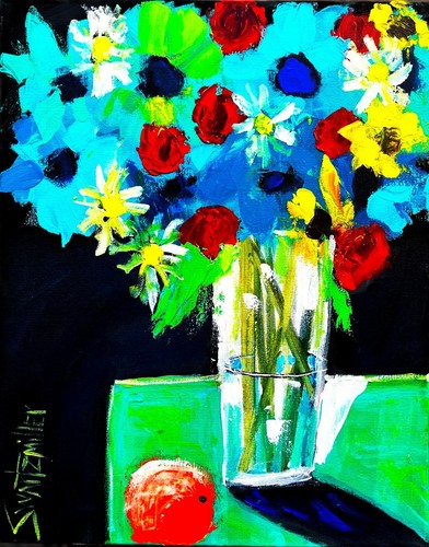 Quadro floreale colorato fiori - quadro,