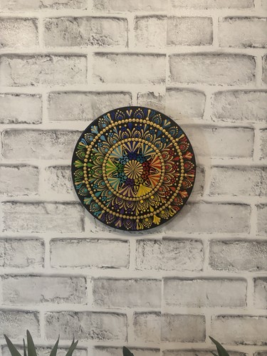 Mandala chakra colorato - colorato, su